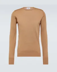 John Smedley Pullover Marcus in lana Marrone