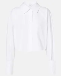 Patou Camicia cropped in popeline di cotone Bianco