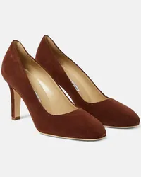 Manolo Blahnik Pumps Verin in suede Marrone