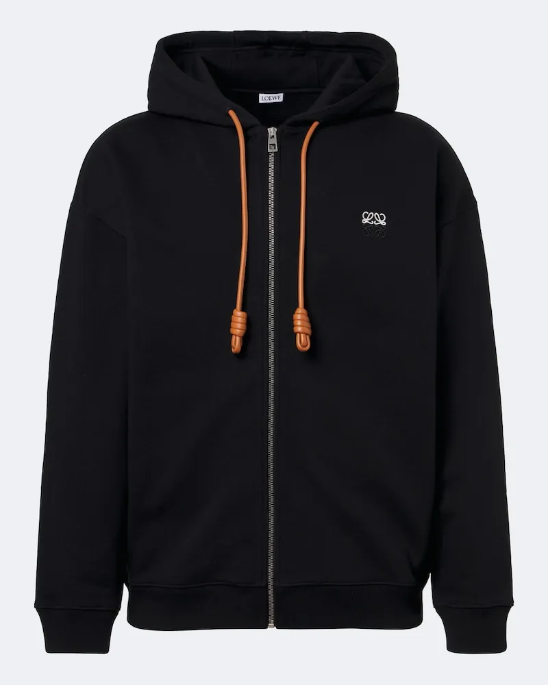 Loewe Felpa Double L in jersey di cotone Nero