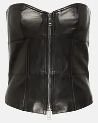 Isabel Marant Bustier Etna in pelle Nero