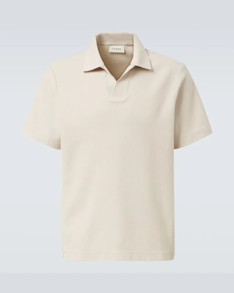 Frame Denim Polo in cotone piquÃ Beige