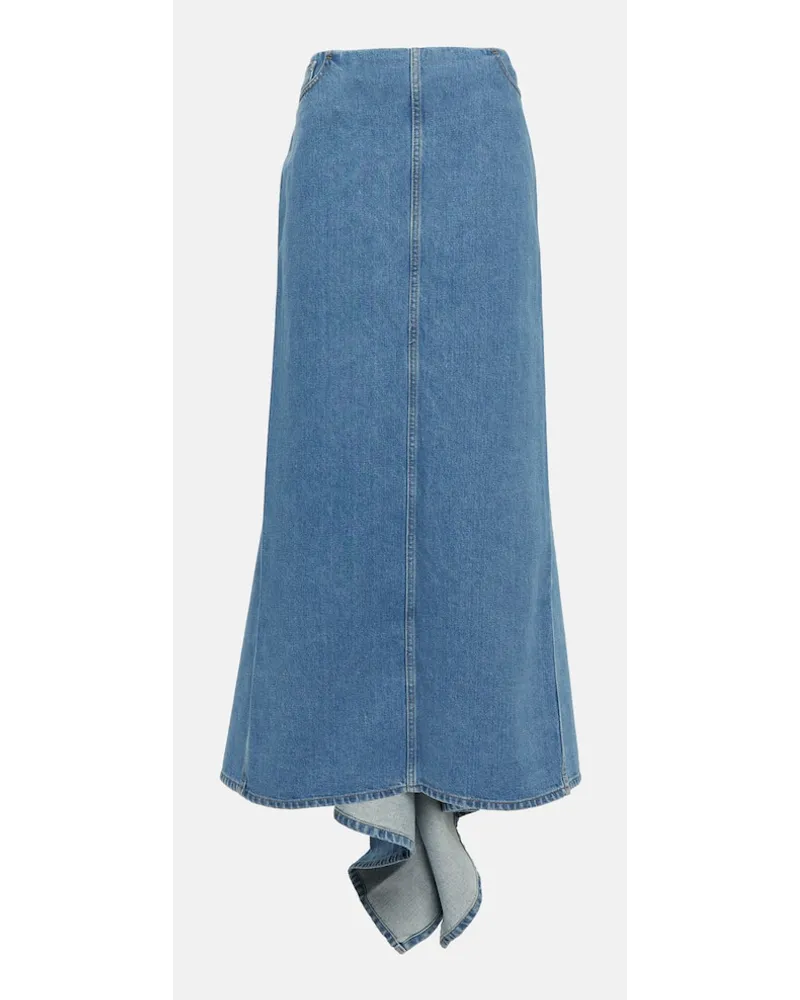 Magda Butrym Gonna lunga di jeans asimmetrica Blu