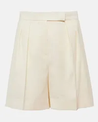 Max Mara Short Priamo in lana vergine a vita alta Bianco