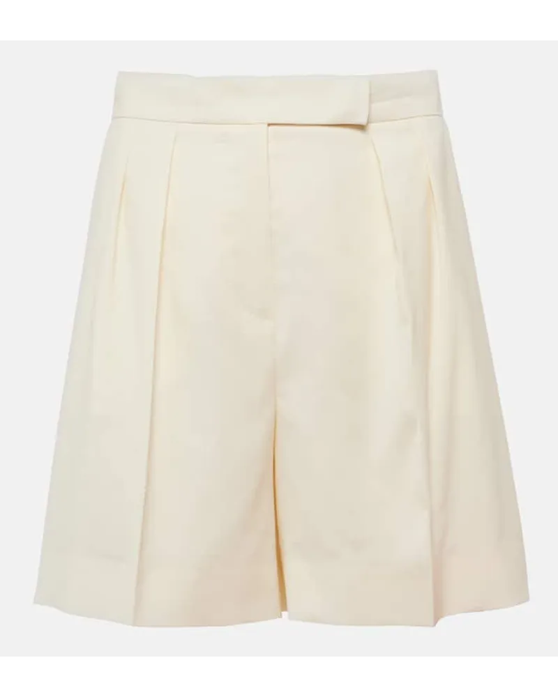 Max Mara Short Priamo in lana vergine a vita alta Bianco