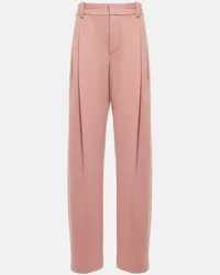 Vince Pantaloni in misto lana a gamba larga Rosa