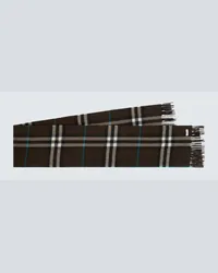 Burberry Sciarpa Burberry Check in cashmere Grigio