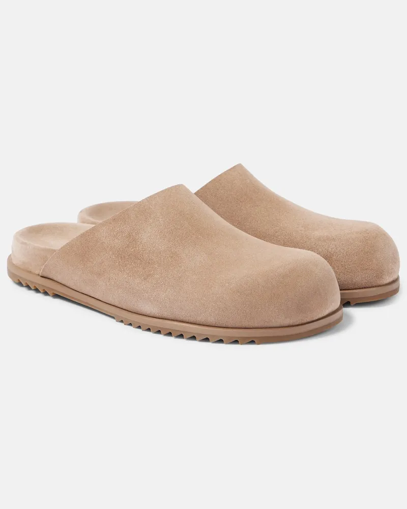 Rick Owens Mules Granola in suede Beige
