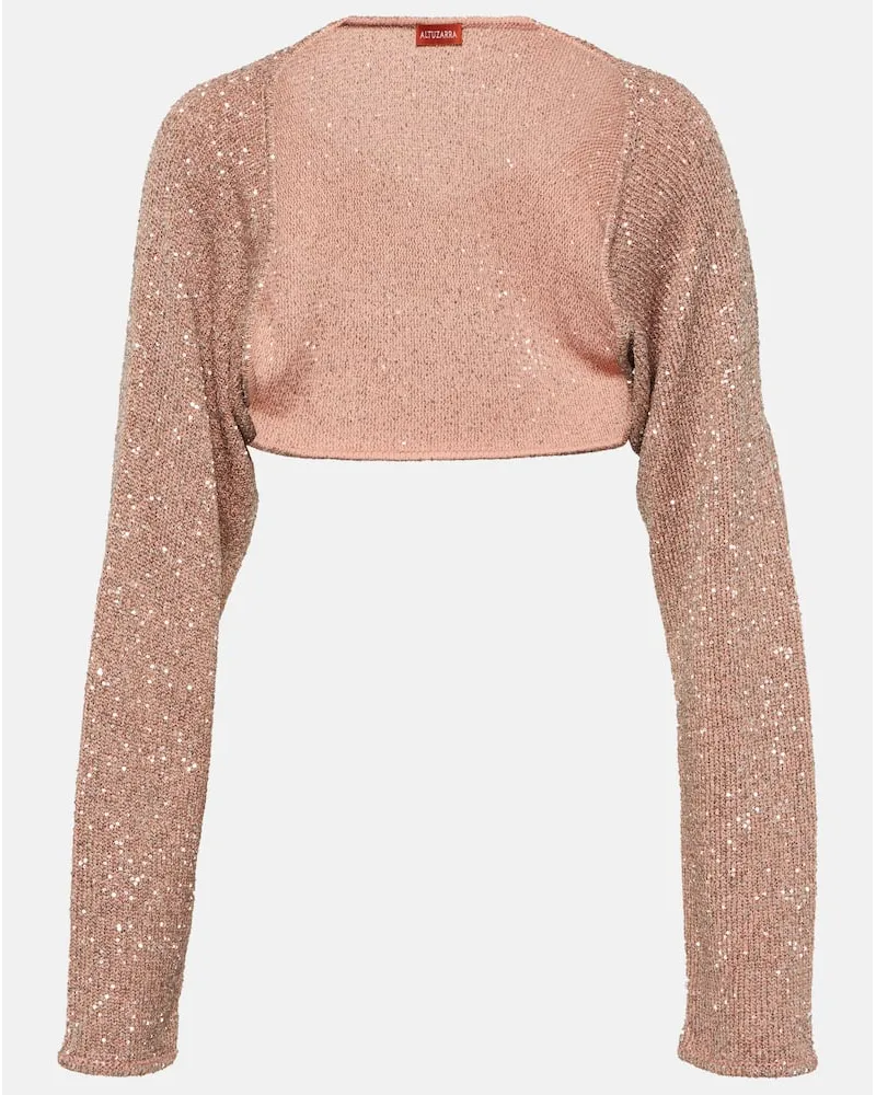 Altuzarra Coprispalle Alimia in maglia lamÃ Rosa