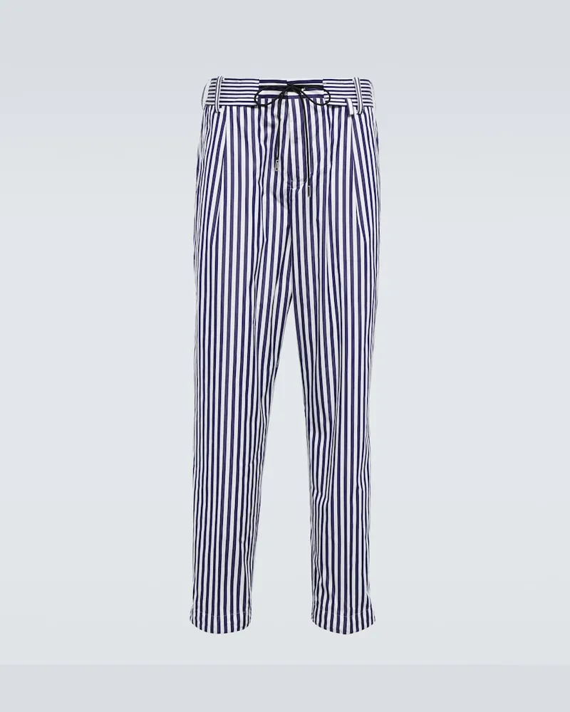 Sacai Pantaloni Thomas Mason in cotone Blu