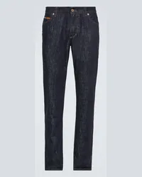 Dolce & Gabbana Jeans slim a vita media Blu