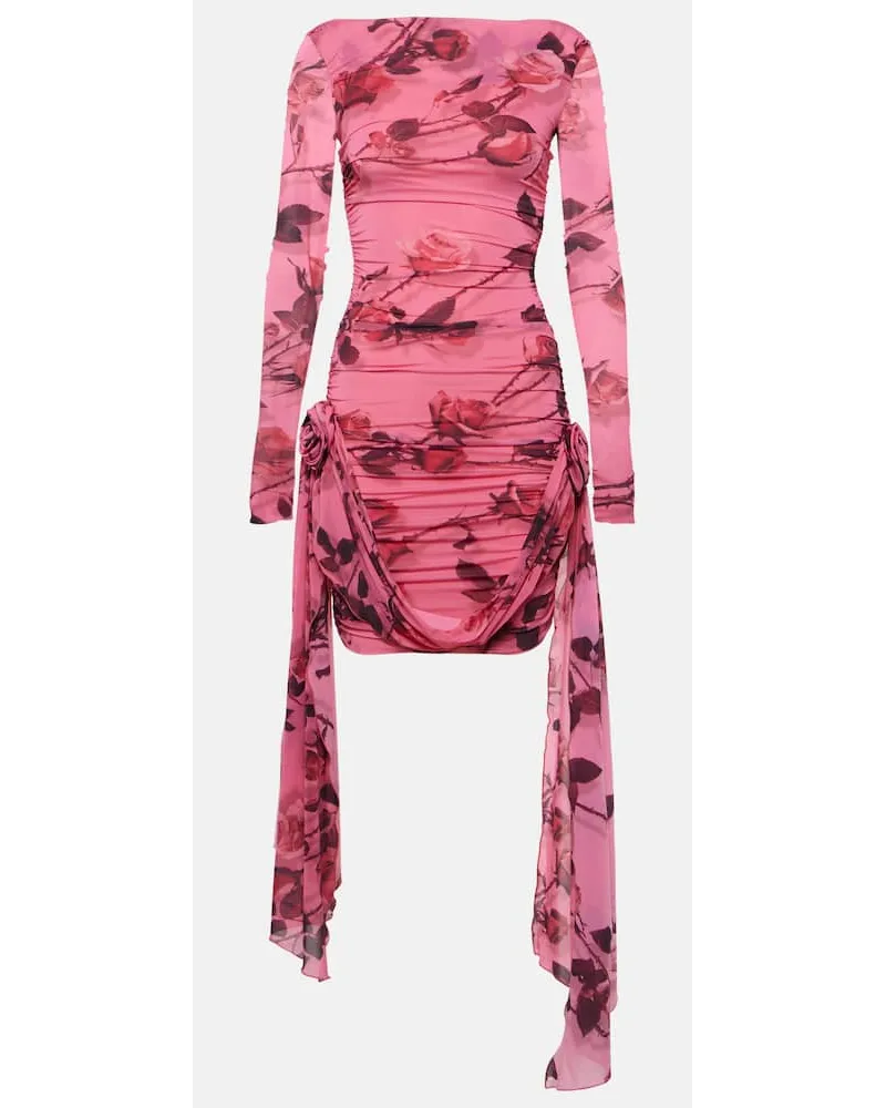 Blumarine Miniabito in jersey con stampa Rosso