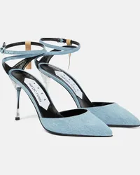 Area x Sergio Rossi - Pumps Marquise in denim Blu