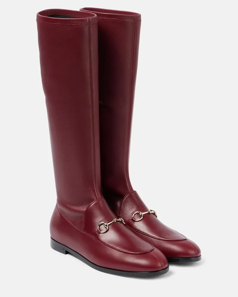 Gucci Stivali Gucci Jordaan in pelle Borgogna