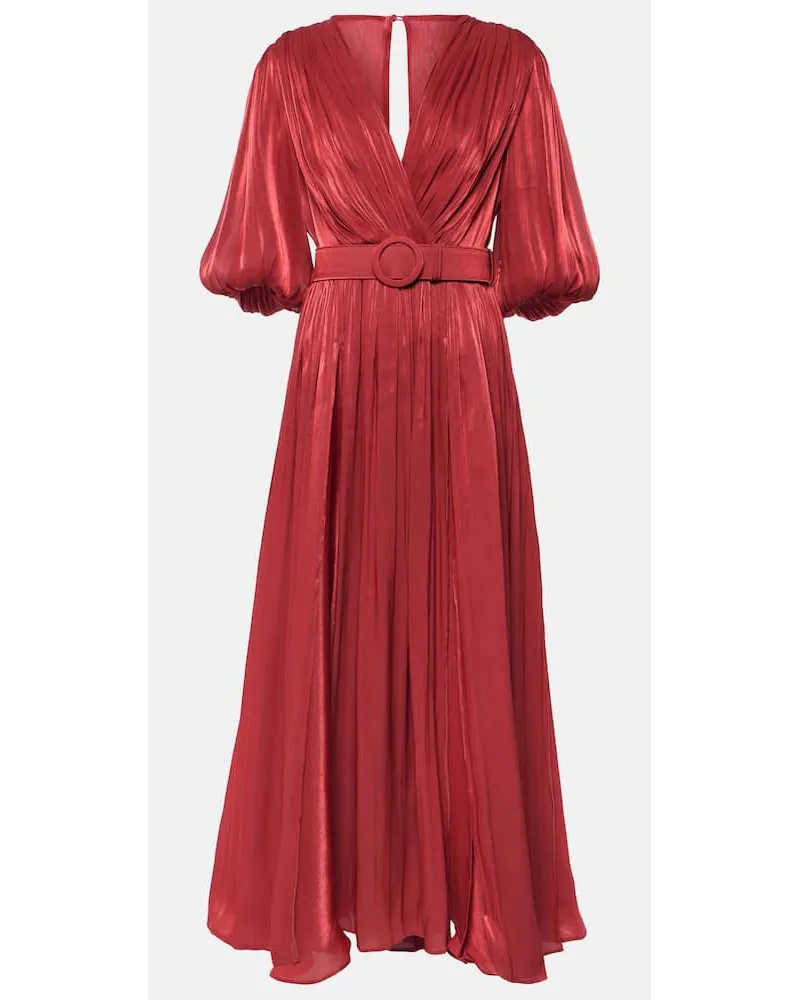 COSTARELLOS Abito lungo Brennie in georgette Rosso