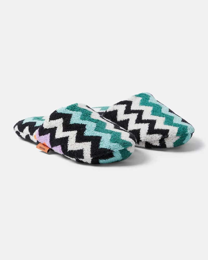 Missoni Pantofole Best in spugna a zig zag Multicolore