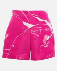 Valentino Garavani Shorts in crêpe de chine di seta Rosa