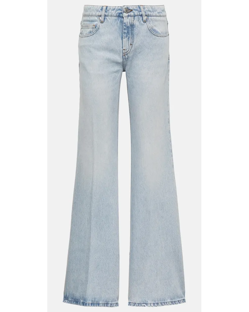 AMI Paris Jeans flared con spacco Blu