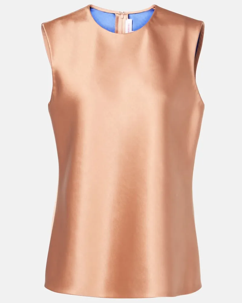 Carolina Herrera New York Top in raso Arancione