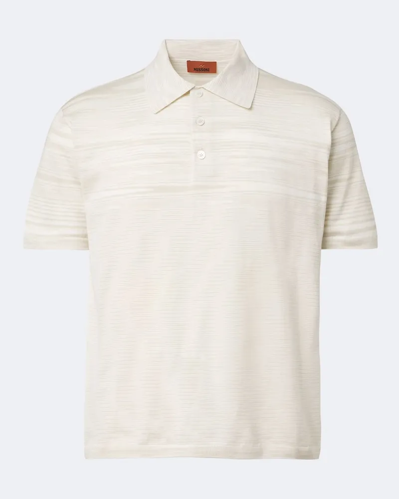 Missoni Polo in misto cotone Bianco