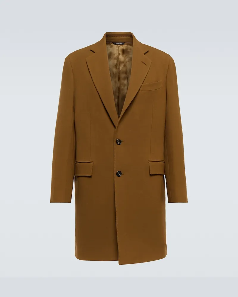 Loro Piana Cappotto Torino in lana vergine Marrone