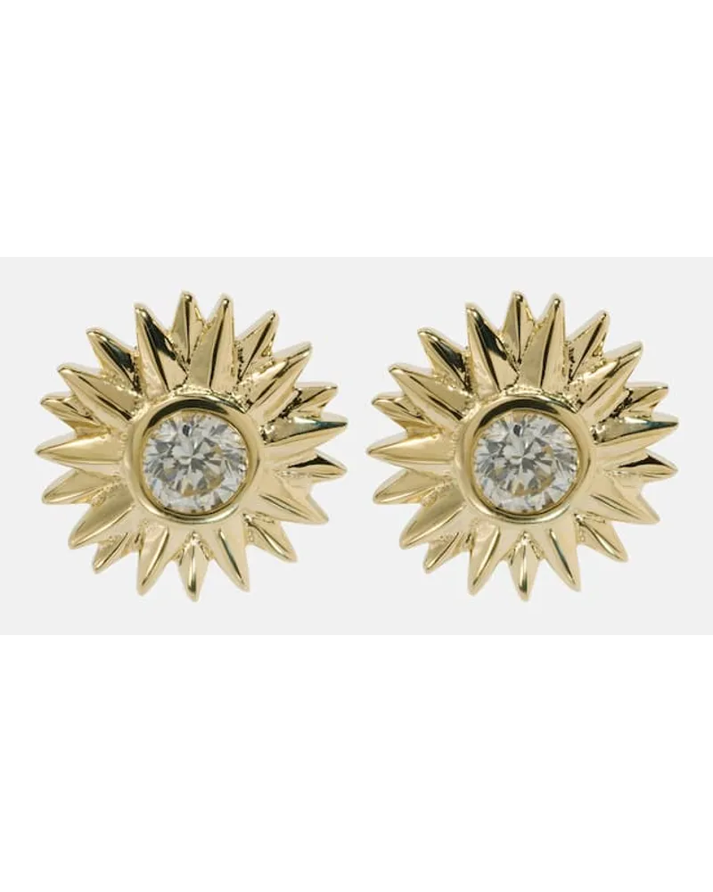 Sydney Evan Orecchini Sunburst in oro 14kt con diamanti Oro