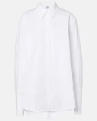 Totême Camicia in popeline di cotone Bianco