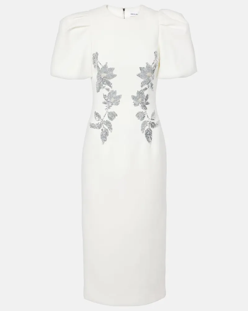 Rebecca Vallance Bridal - Abito midi Lucilla con paillettes Bianco