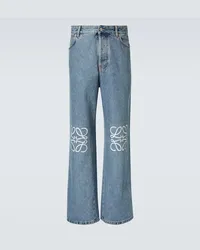 Loewe Jeans a gamba larga Anagram Blu