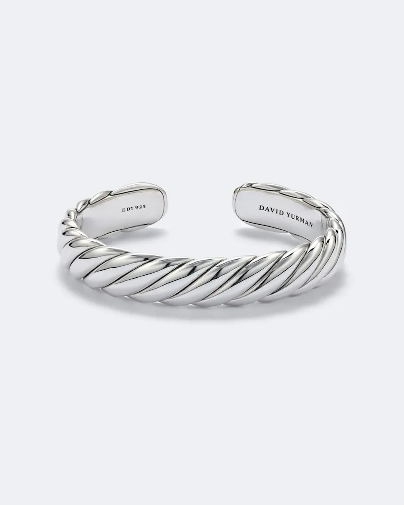 David Yurman Bracciale Sculpted Cable Flex in argento sterling Argento