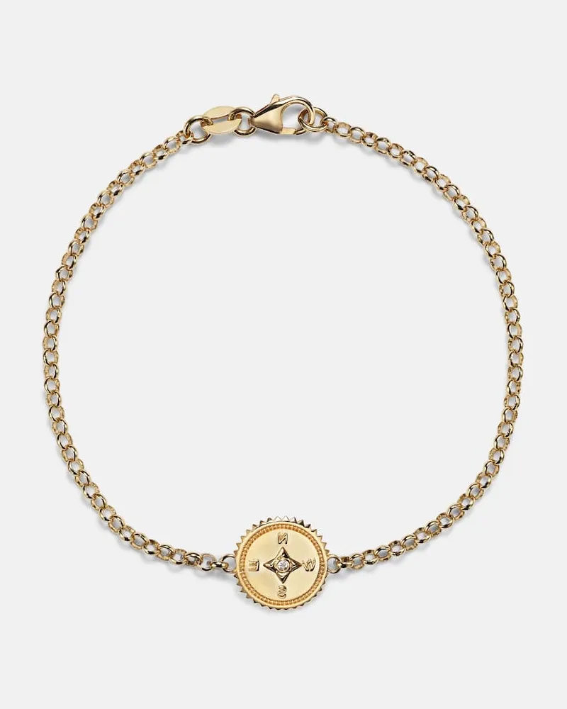 FOUNDRAE Bracciale Internal Compass in oro 18kt con diamanti Oro