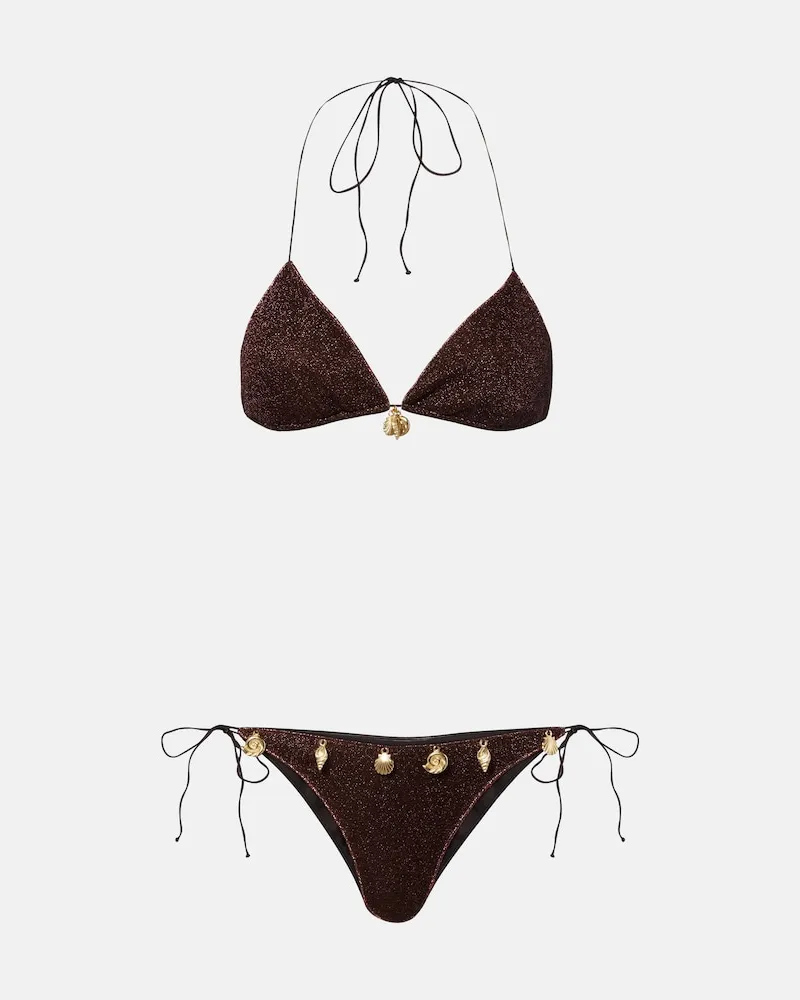 Oséree OsÃ©ree Bikini LumiÃ¨re con lamÃ Marrone