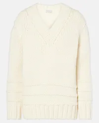 Moncler Pullover in misto lana Bianco