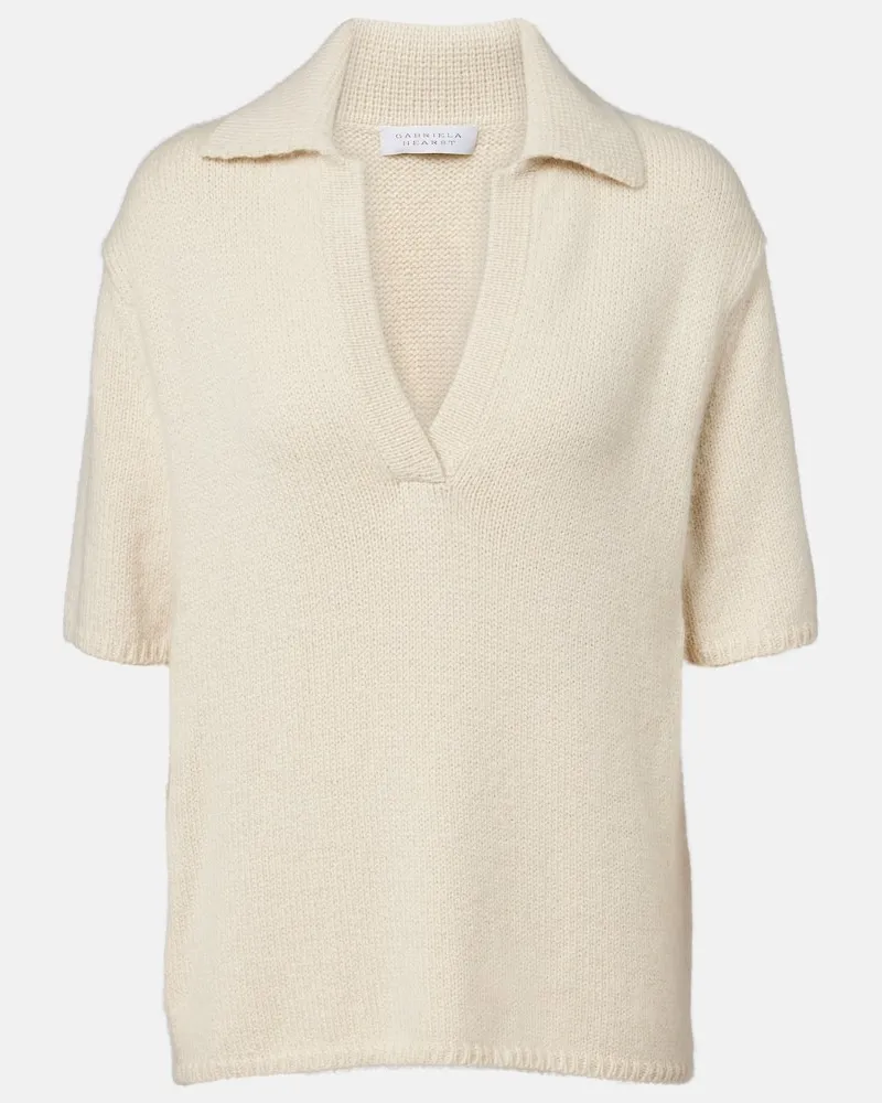 Gabriela Hearst Polo Sohan in cashmere Bianco