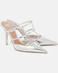 Valentino Garavani Mules Wispy Rockstud in pelle Argento