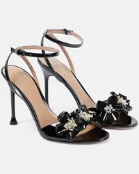 Valentino Garavani Sandali Archive Wild Flower in vernice Nero