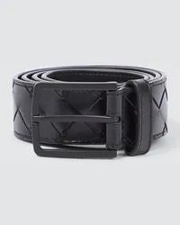 Bottega Veneta Cintura Intrecciato in pelle Nero