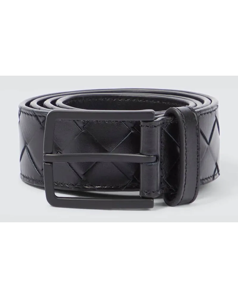 Bottega Veneta Cintura Intrecciato in pelle Nero