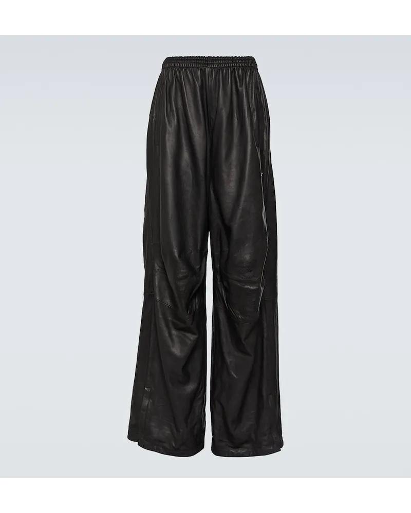 Balenciaga Pantaloni in pelle Nero
