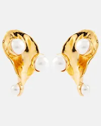 Oscar de la Renta Orecchini Abstract Leaf Oro