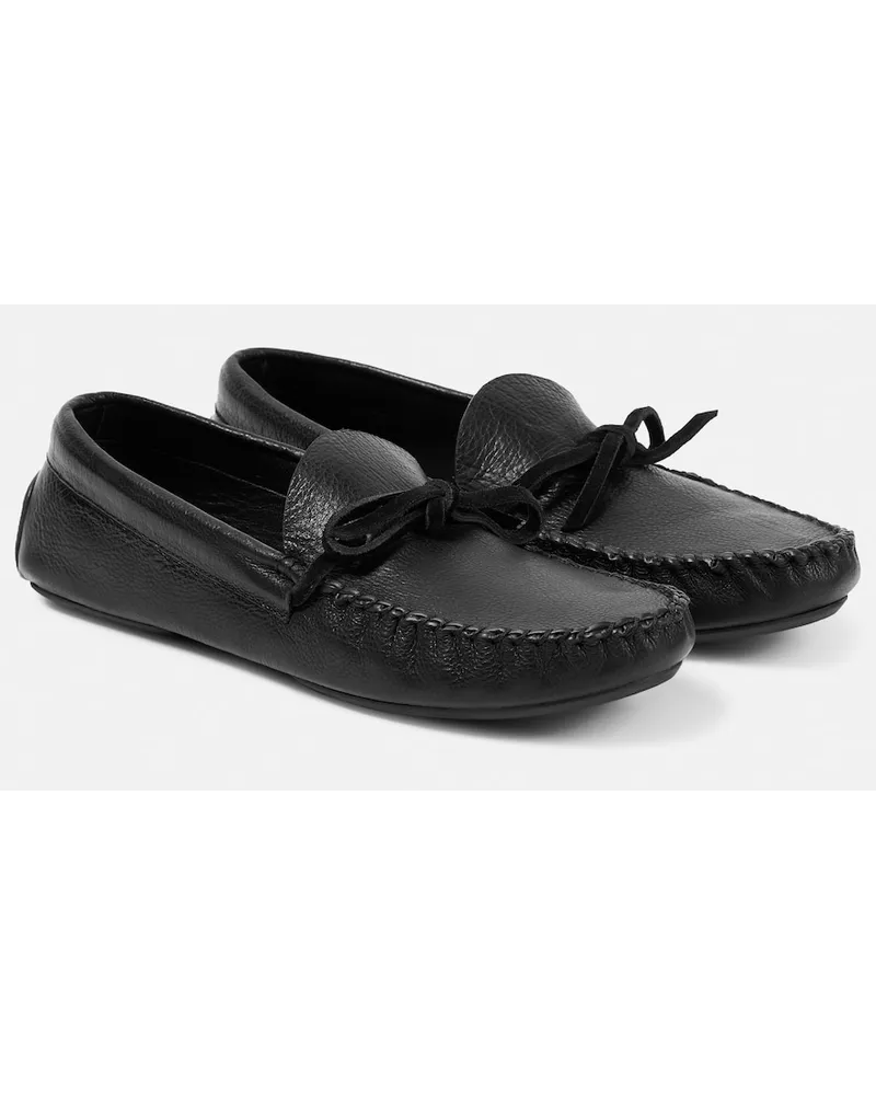 The Row Mocassini Lucca in pelle Nero