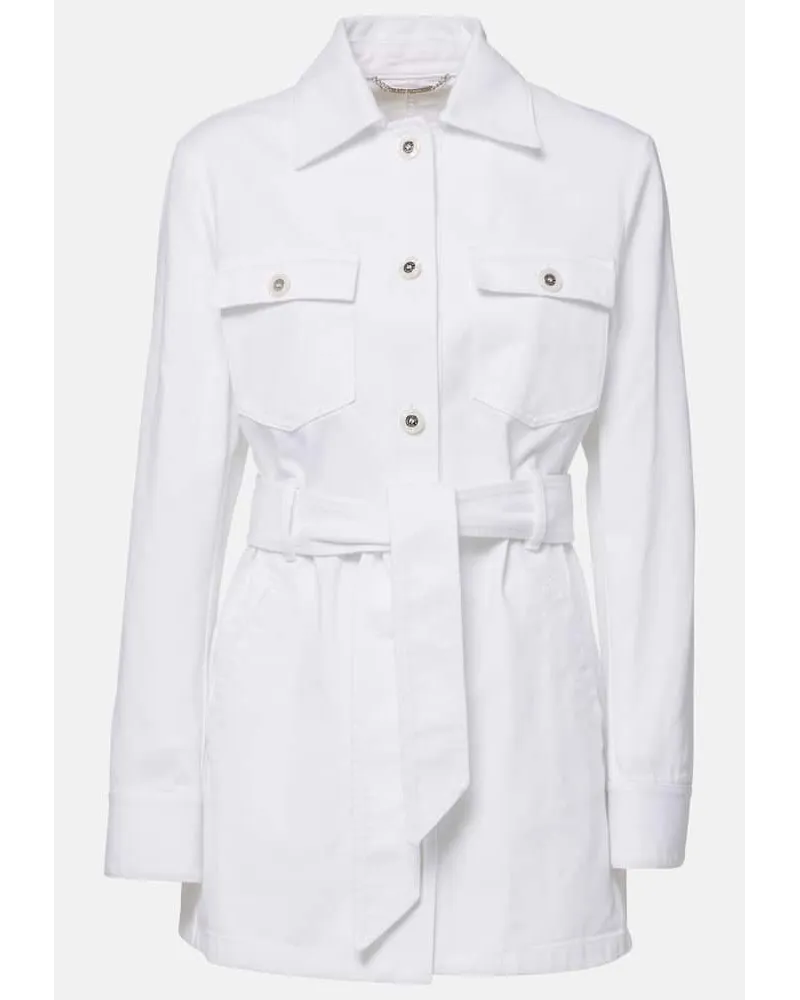 Dolce & Gabbana Giacca di jeans con cintura Bianco
