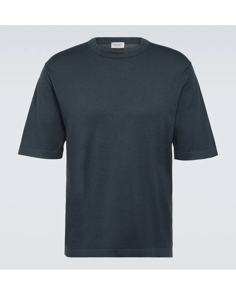 John Smedley T-shirt Tindall in jersey di cotone Grigio