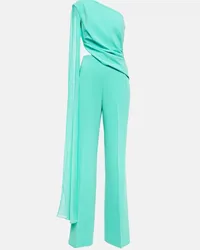 Roland Mouret Jumpsuit asimmetrica in cady Blu