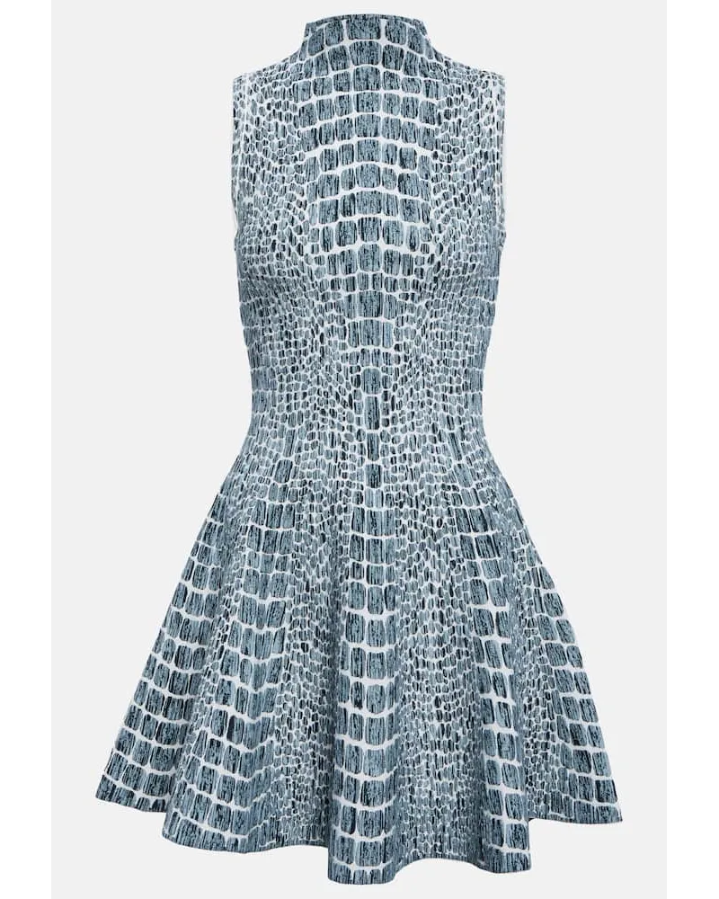 Alaïa AlaÃ¯a Miniabito con stampa Blu