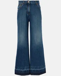 Valentino Garavani Jeans flared VGold vita alta Blu