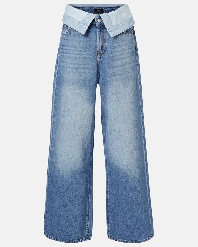 7 for all mankind Jeans a gamba larga Double Layer Slouchy Blu