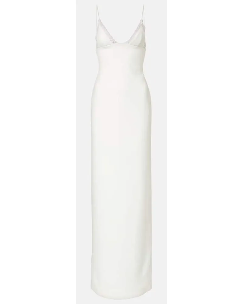 David Koma Bridal - Abito lungo con pizzo Bianco