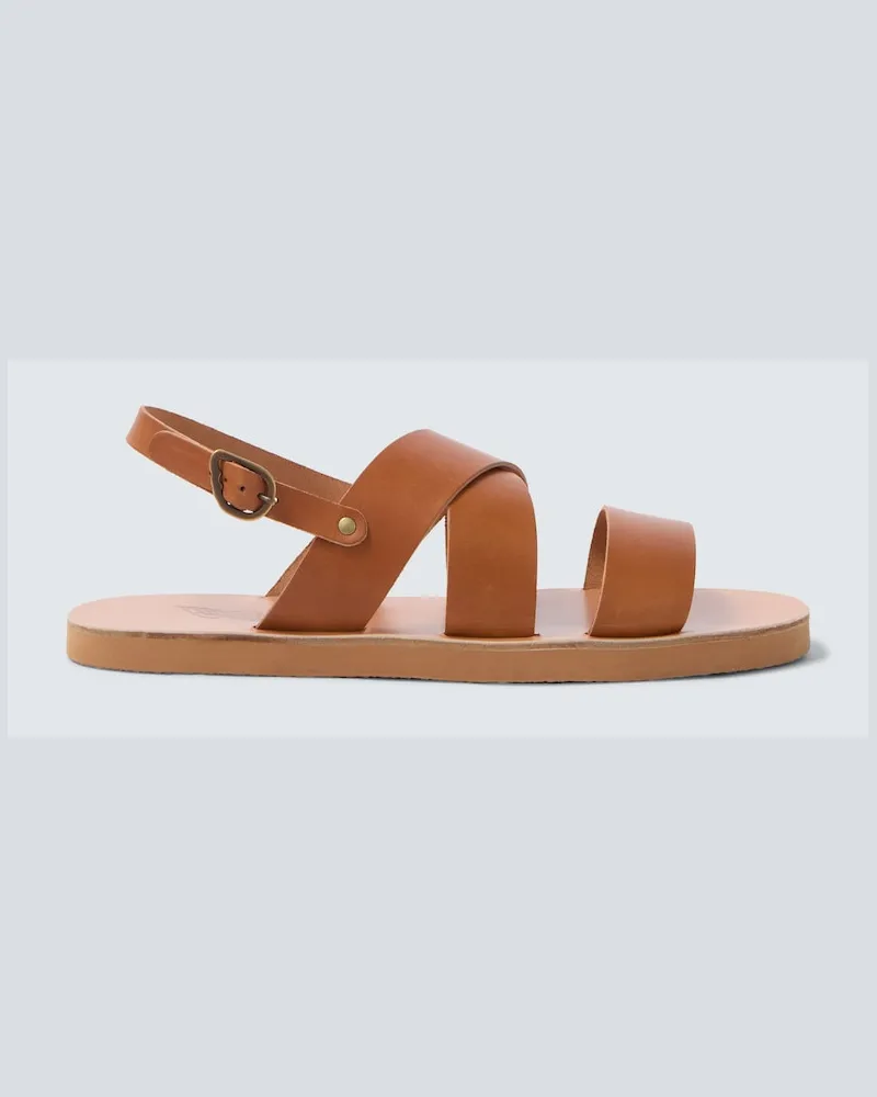 Ancient Greek Sandals Sandali slingback Miltos in pelle Marrone