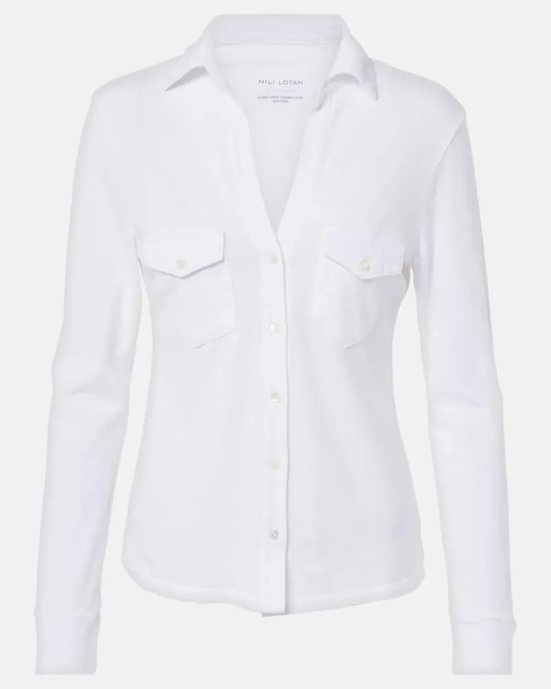 Nili Lotan Camicia Liam in cotone Bianco